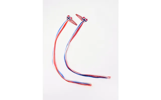 Hair Clips With Fake Hair And Norwegian Flag