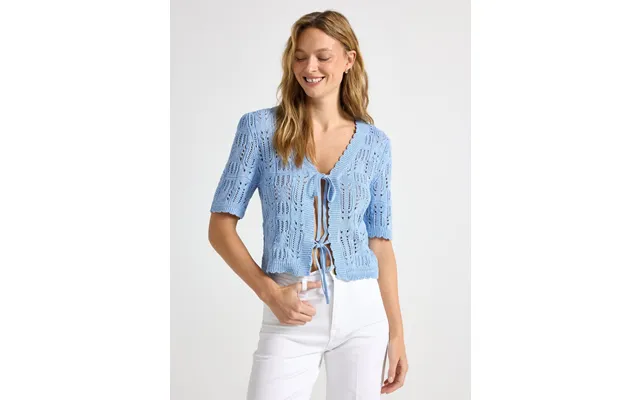 Knitted Cardigan With Short Sleeves