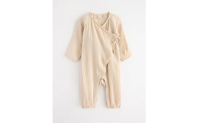 Wrapover Jumpsuit With Crinkled Structure