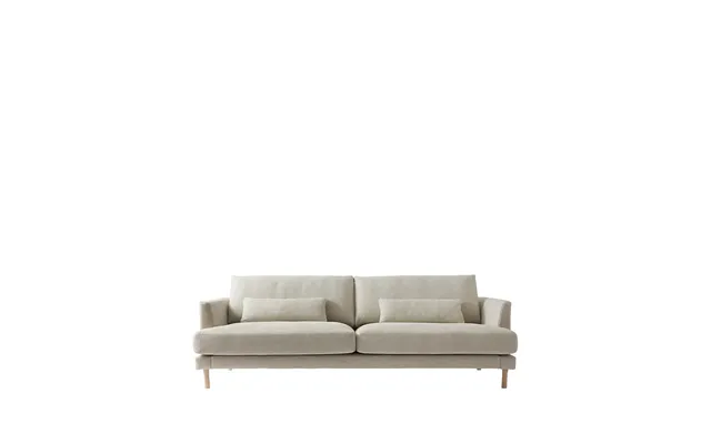 1898 Bredhult Sofa 3-seat Fabric Bern 0341 Beige. White Oiled Oak Legs