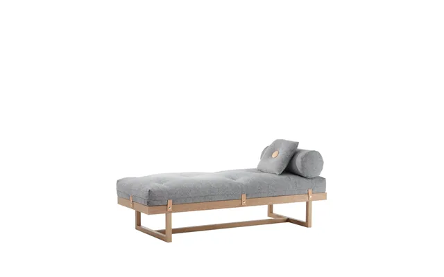 A2 Stay Day Bed Fabric Grey. Body In Whiteoiled Oak