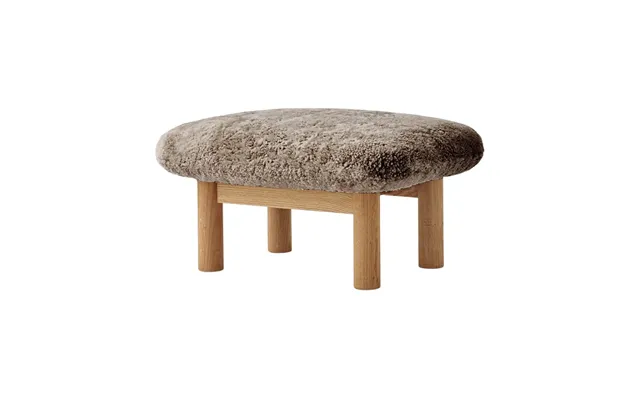 Audo Copenhagen Brasilia Footstool Natural Oak-sahara Sheepskin Curly product image