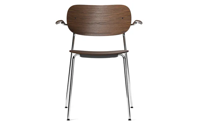 Audo Copenhagen Co Chair With Armrest Chromed Legs Dark-stained Oak
