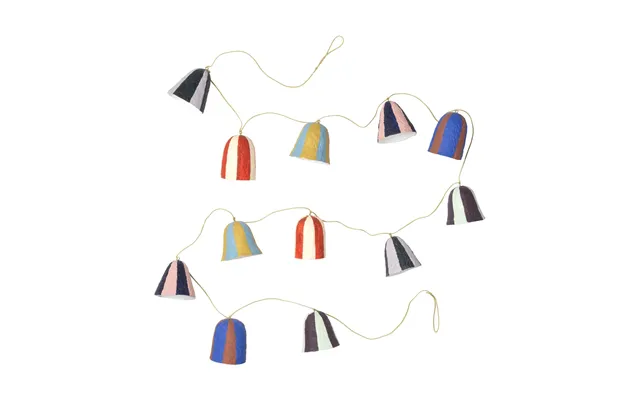 Broste Copenhagen Stripe Pulp Garland Clock 180 Cm Multi Color
