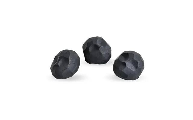 Cooee Design Pebble Heads Sculpture 3-pack Coal