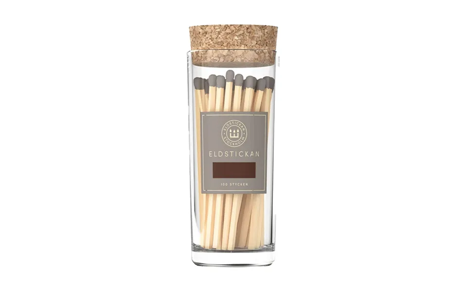 Eldstickan Large Eldstickan Matchbox With 100 Matches Large Ash