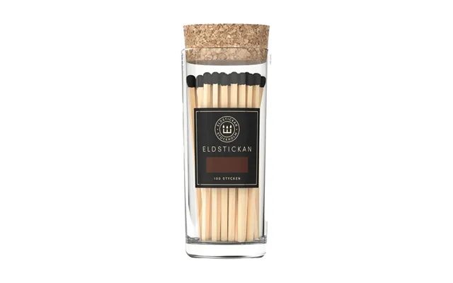 Eldstickan Large Eldstickan Matchbox With 100 Matches Large Black