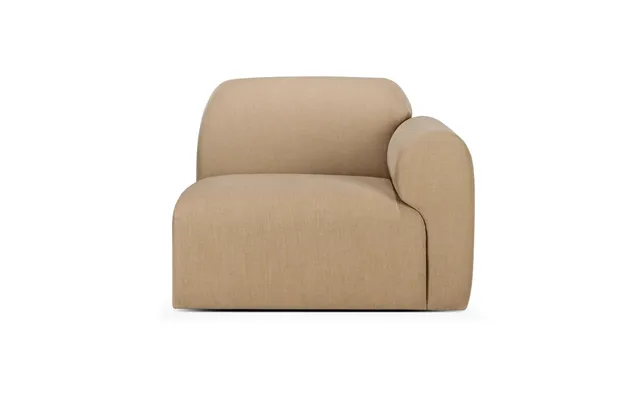Ethnicraft Bulky Modular Sofa End Unit Left Armrest Light Sepia