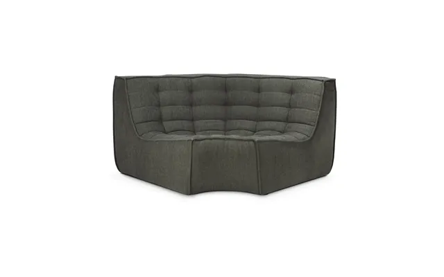 Ethnicraft N701 Corner Module Rounded 90 Moss Eco Fabric