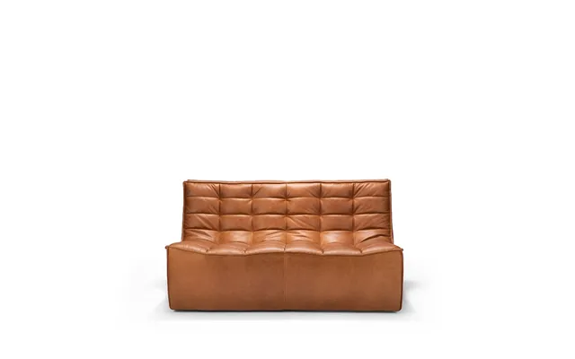 Ethnicraft N701 Sofa 2-seater Leather Old Saddle Brown