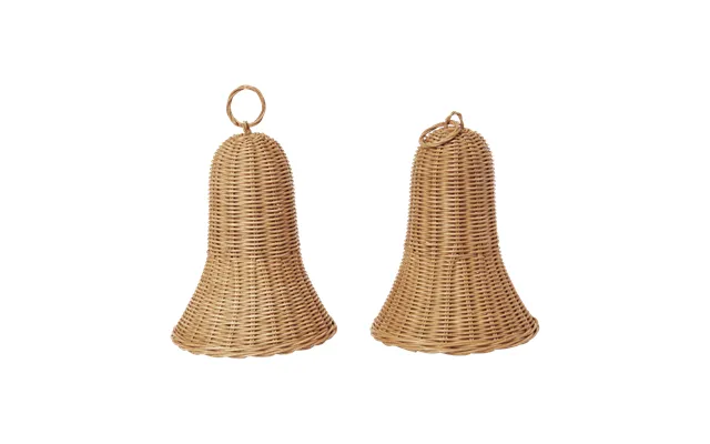 Ferm Living Braided Bells Christmas Ornament 20 Cm 2-pack Natural