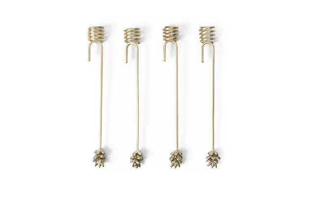 Ferm Living Forest Candle Holder For Christmas Tree 4-pack Brass