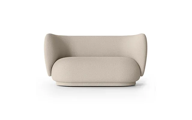 Ferm Living Rico Sofa Bouclé 2-seat Wool Bouclé Natural