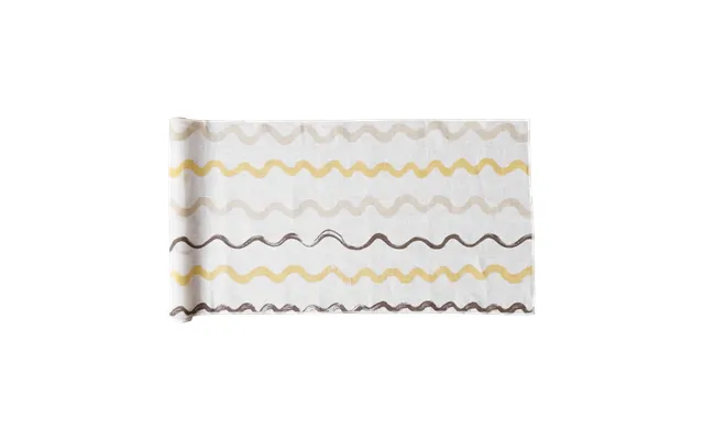 Fine Little Day Randig Table Runner 45x150 Cm White-yellow