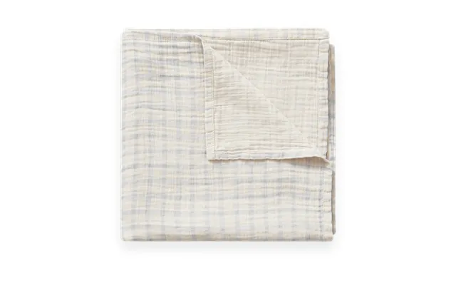 Garbo&friends Gingham Sky Blue Muslin Swaddle Blanket 110x110 Cm product image
