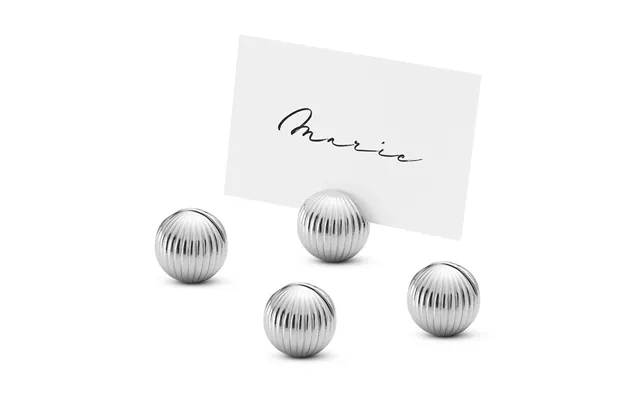 Georg Jensen Bernadotte Holder For Place Cards 4-pack Chrome Plated