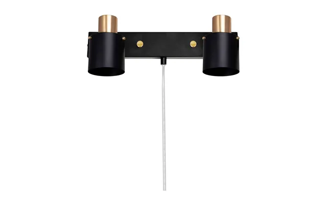 Globen Lighting Clark 2 Wall Lamp Black-brushed Brass
