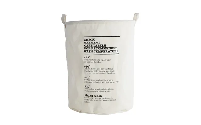 House Doctor House Doctor Laundry Bag Wash Instructions Black-white