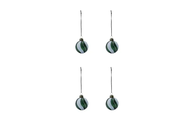 House Doctor Into Christmas Ornament Ø6 Cm 4-pack Green