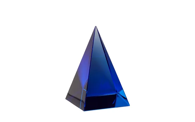 Hübsch Glass Pyramid Blue