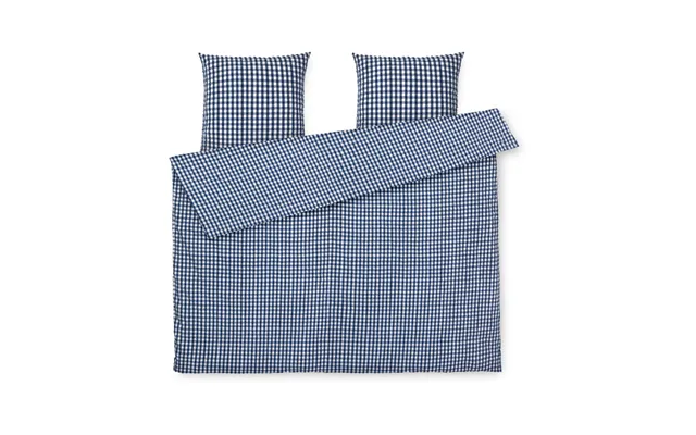 Juna Bæk&bølge Bed Set 220x220 Cm Dark Blue-white