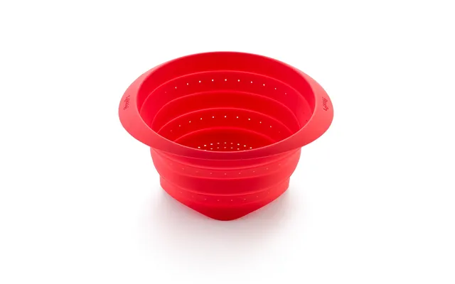 Lékué Lékué Collapsible Colander Silicone Red