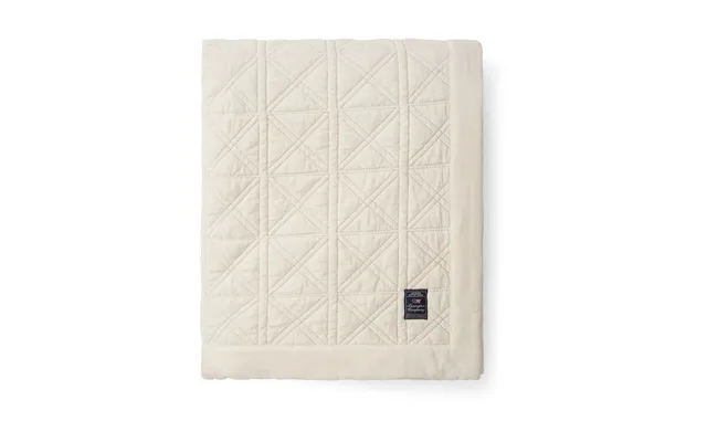 Lexington Quilted Organic Cotton Velvet Bedspread 160x240 Cm White