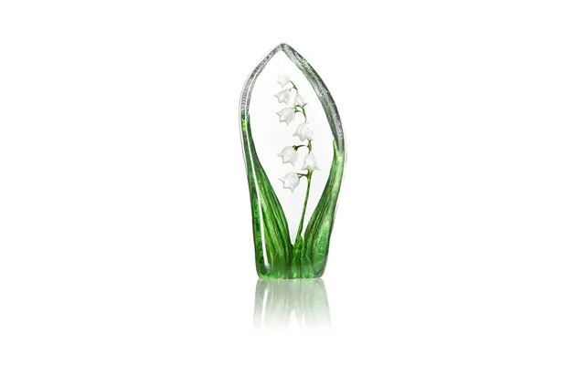Målerås Glasbruk Lily Of The Valley Glass Sculpture White