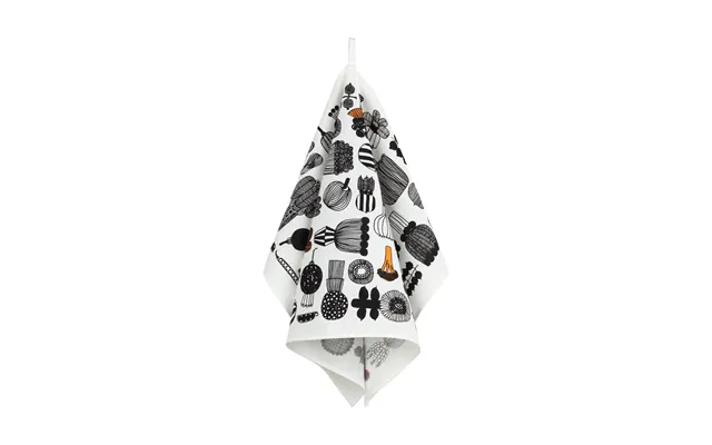 Marimekko Gardener's Best Kitchen Towel 47x70 Cm White-black-orange