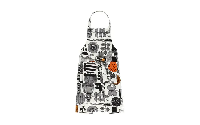 Marimekko Puutarhurin Parhaat Apron White-black-orange