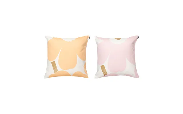 Marimekko Unikko Cushion Cover 50x50 Cm 2 Pieces White-light Pink-apricot