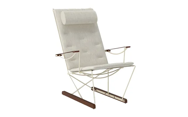 Massproductions Spark Lounge Chair - Ivory-walnut Stained Beech Romo Ruskin Quill 7757 10