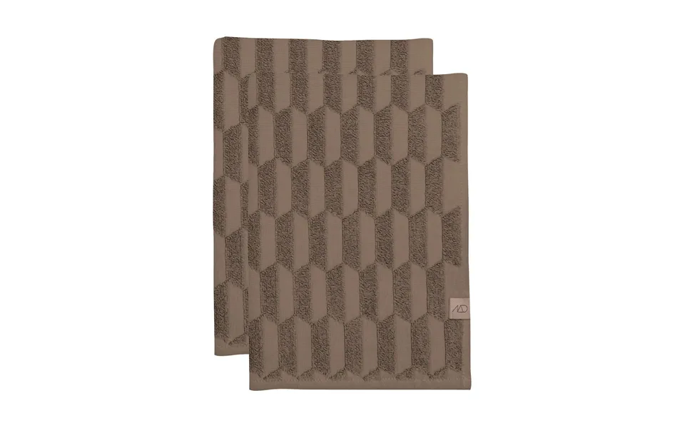 Mette Ditmer Geo Guest Towel 2-pack Nougat