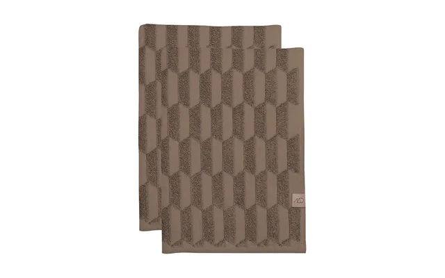 Mette Ditmer Geo Guest Towel 2-pack Nougat
