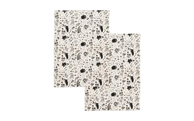 Moomin Arabia Moomin Kitchen Towel 50x70 Cm 2-pack Off-white