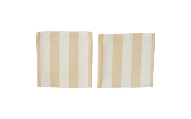 Oyoy Striped Napkin 45x45 Cm 2-pack Vanilla