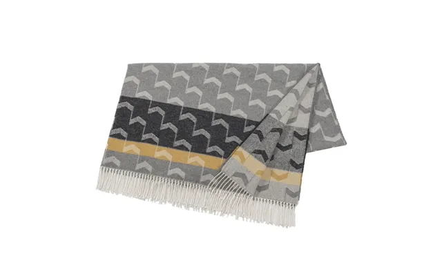Scandi Living Arrow Cotton Throw Mustard