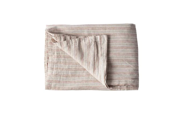 Tell Me More Tell Me More Tablecloth 145x330 Cm Hazelnut Stripe