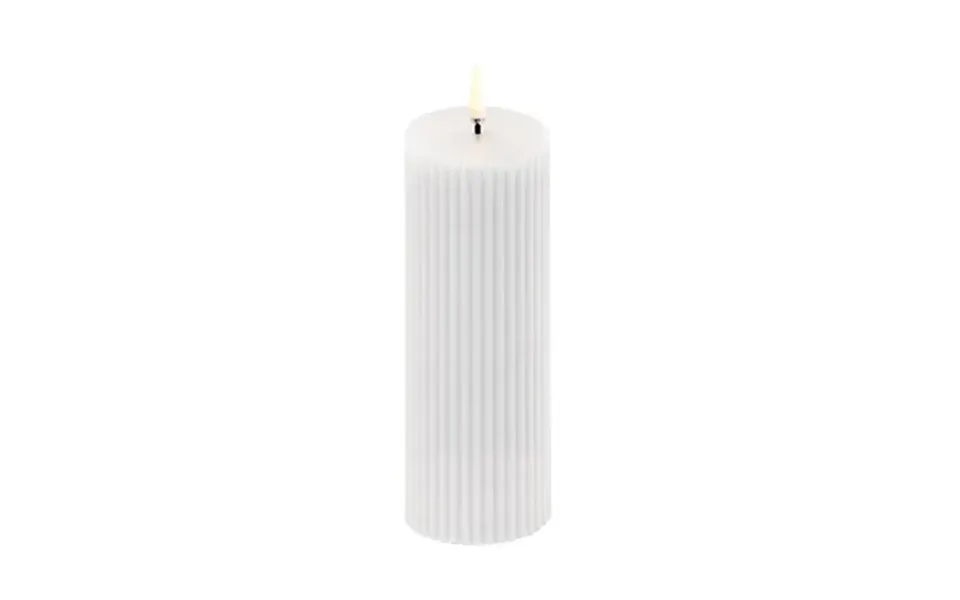 Uyuni Lighting Led Pillar Candle Ribbed Ø5,8x15 Cm White