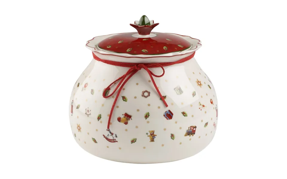 Villeroy & Boch Toy's Delight Jar With Lid L 3.2 L White-red