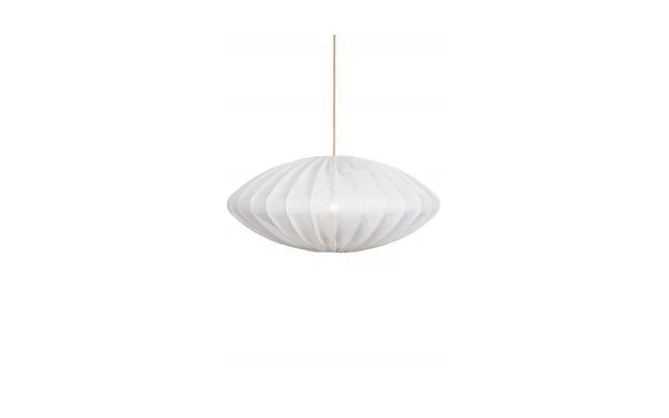Watt & Veke Ellipse Linen Pendant Ceiling Lamp Ø80 Cm White