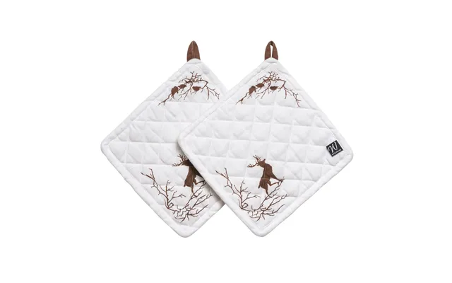 Wik & Walsøe Alveskog Oven Mitt 2-pack White