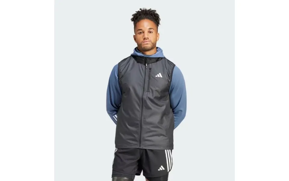 Adidas Own The Run Vest For Men - Lightweight Black Running Vest For Optimal Comfort