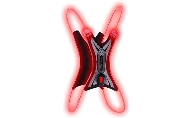 Bee-safe Led Spider Vest - Black Silver With Red Lights For Enhanced Night Running Safety