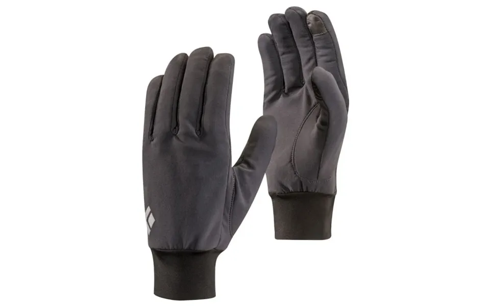 Black Diamond Lightweight Smoke Softshell Gloves For Running And Outdoor Activities