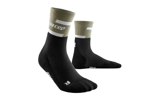 Cep Women's Mid Cut Compression Socks - Olive Black For Enhanced Running Performance product image
