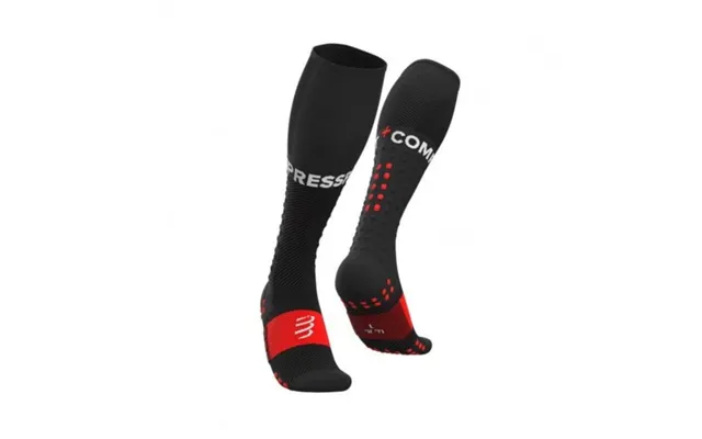 Compressport Compression Socks Black Red Size 45-48 Eu For Running And Recovery - Enhanced Support And Comfort