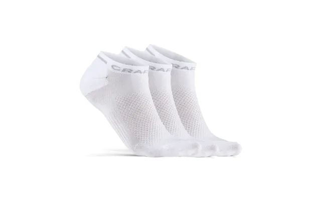Craft Core Dry Shaftless Running Socks 3-pack, Size 46-48 Eu , White - Ideal For Training And Performance