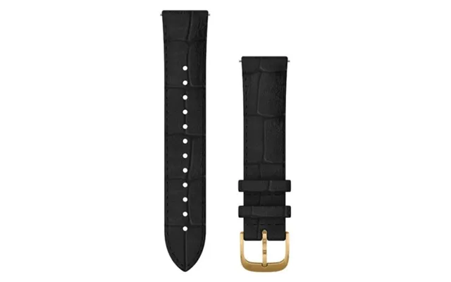 Garmin Quick Release 20 Mm Leather Strap In Gold Black For Stylish Running Watches