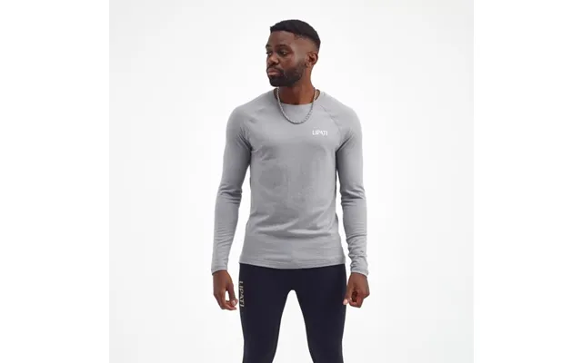 Lipati Tynd Uld Long Sleeve Midlayer Men Grey - Perfect For Running In Cold Weather, Size M